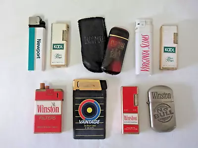 Lot 9 Advertising Vintage Cigarette Lighters • $19.95