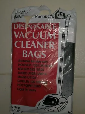 £4.95 • Buy Disposable Vacuum Bags 9 Assorted Upright Hoovers Strong Hoover Goblin Hotpoint