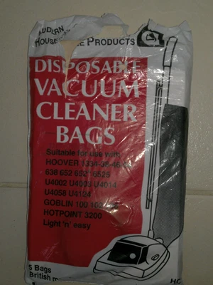 £4.95 • Buy Disposable Vacuum Bags 9 Assorted Upright Hoovers Strong Hoover Goblin Hotpoint