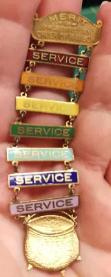 Vintage Pin Merit Presented By Order Of Rainbow Service Mason Girls Rainbow Pin • $24.99