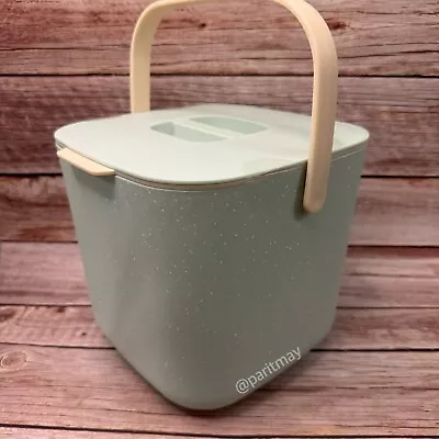 Target Bullseye Mini Compost Bin Food Waste Basket Bin 8”H X 8”D- Green (NEW) • $14.99