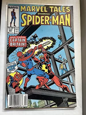MARVEL TALES SPIDER-MAN #201 (Marvel:1987) Captain Britain Mark Jewelers Variant • $35