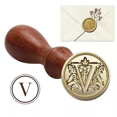 Alphabet Initials Wax Sealing Stamps Wax Press Vintage Stamps Wooden Stamps F... • $12.75
