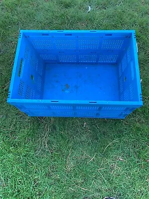 Storage Crates  Strong Folding Collapsible Plastic Boxes Stackable Basket 32L  • £5