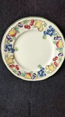 Villeroy & Boch MELINA Salad 8 1/4  Plate. Fruits & Green Trim.  Germany.  • $20