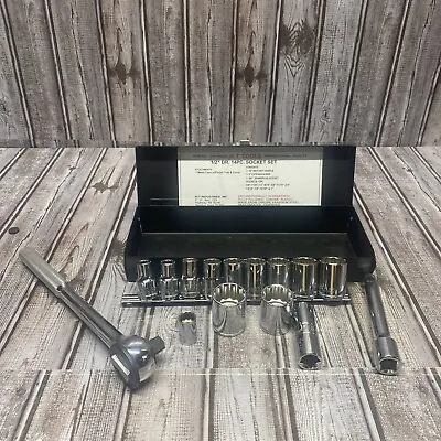 K-T Tools SAE 15 Piece Socket Set 3/8- 1 Inches Ratchet Set 1/2 Inch Drive • $49.99