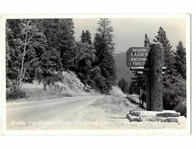 Along The Feather River Highway Calif CA California Lassen National Forest RPPC • $9.95