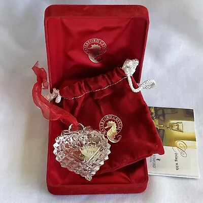 £11.48 • Buy Waterford Crystal Christmas Ornament 'Our First Christmas' Heart-Shaped 2003 NIB