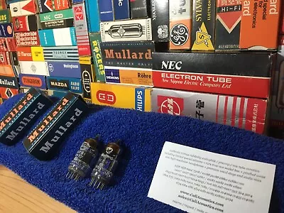 2 NOS Matched Mullard Blackburn ECC81 12AT7 Preamp AudioTubes + Free Postage • $295