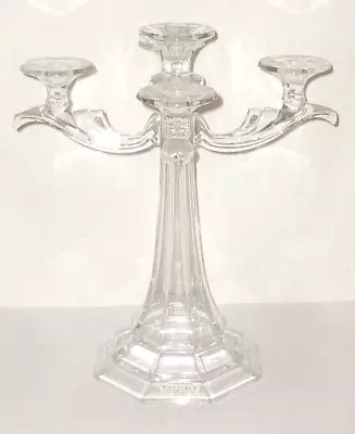 Glass Candelabra Candlestick Candle Holder Glass Chandelier Vierarmig Crystal • £98.10