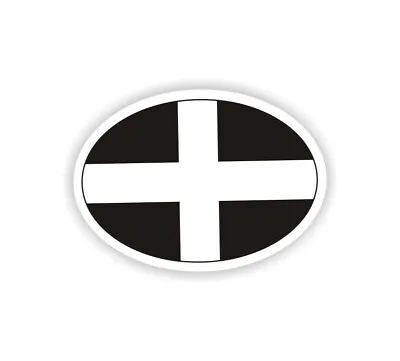 Plain Piran Flag Oval Sticker 140m X 100mm Decal Stickers Car Van Cornwall • £2.99