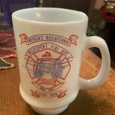 Vtg Weedsport NY Fire Dept 1831 Fireman Emblem American Bicentennial Mug RARE • $31.45
