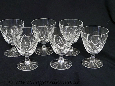 £24.99 • Buy Royal Doulton Crystal  A Set Of 6 Wine Glasses