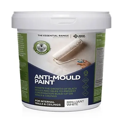 Anti Mould Paint Protects 5 Years+ Bedrooms Bathrooms Walls & Ceilings Kitchens • £54.95