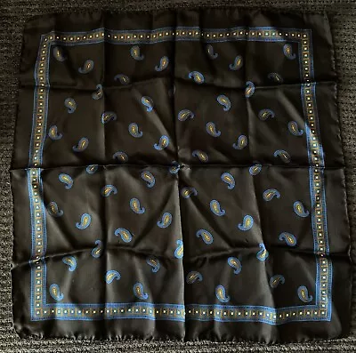 Vintage Ashear Silk Italy Made Classy Gentleman’s Paisley Handkerchief 18  NWOT • $39.95
