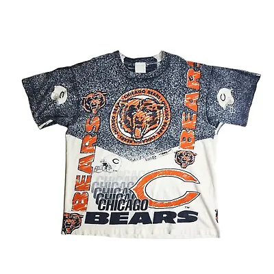 Vintage Magic Johnson Ts Chicago Bears All Over Print Shirt AMW NFL Size XL • $79.95