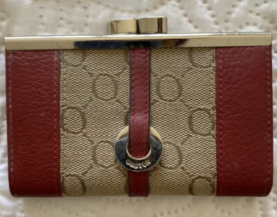 $18 • Buy OROTON Coin Purse Canvas Dark Red