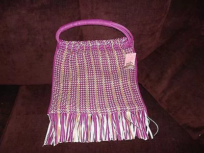 Melie Bianco Berberry  Purple & Gold Hobo Handbag/Purse 14  • $68.99