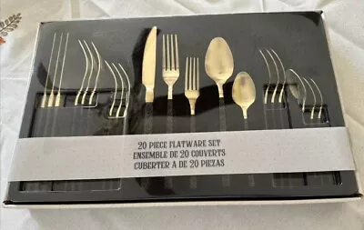 Disney Parks 50th Luxe Mickey Icon Silverware Black Gold Flatware Set NEW IN BOX • $64