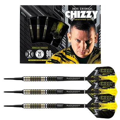 Dave Chisnall 90% Tungsten Soft Tip Darts By Harrows - Choose 18g 20g Or 22g • £58.95