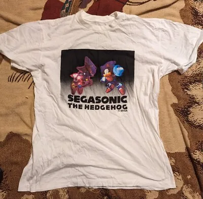 Vintage '90s Japanese Sega Sonic The Hedgehog Video Game Promo T-shirt M Metal • $99.88