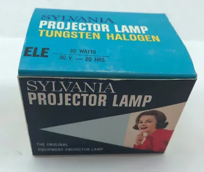 $9 • Buy Vintage Sylvania Projector Lamp Tungsten Halogen Quartz Tru-Beam ELE 80 Watts