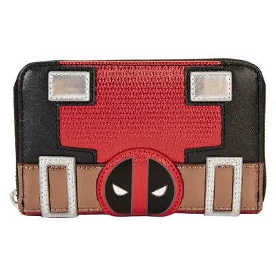 Marvel - Deadpool Metallic Cosplay Zip Around Wallet  [LOUMVWA0218] • $39.99