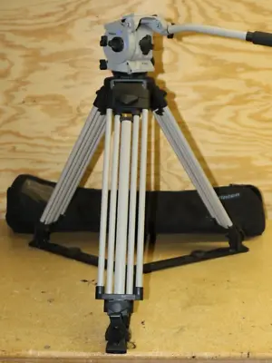 Vinten Vision 10 LF  2 Stage Aluminum Tripod With Case Spreader And Camera Plate • $750