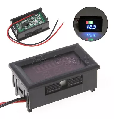 £2.39 • Buy 12V LED Blue Dispaly Lead-acid Battery Charge Level Indicator Voltmeter Stable