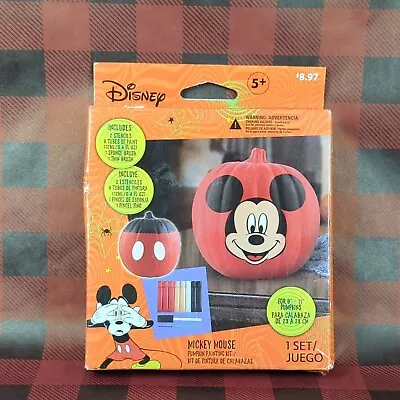NEW Mickey Mouse Pumpkin Painting Kit Stencils  Paint & Brushes SEALED • $17