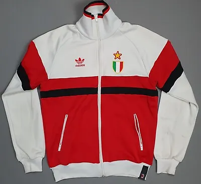 Adidas AC Milan Jacket Small White Men's National Football Casual Track Top • £55
