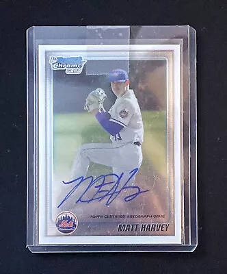 2010 Bowman Draft Chrome Prospects Auto Matt Harvey #BDPP84 METS WBC ITALY • $35