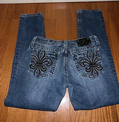 Miss Me The Buckle Women’s Skinny Jeans Size 31 Fleur De Lis • $35