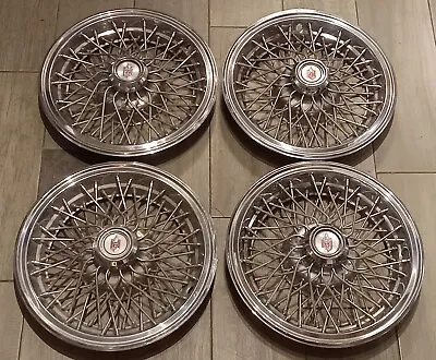 81-88 Chevy Monte Carlo 14  Spoke Hubcaps Wire Wheel Covers Rare Set  • $139.99