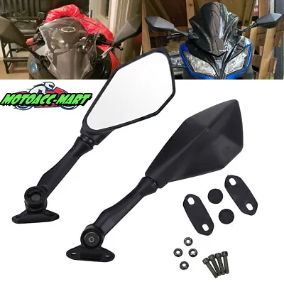 $25.70 • Buy Motorcycle Rearview Side Mirrors For Kawasaki ZX6R 636 2011-2017 2012 2016 Black