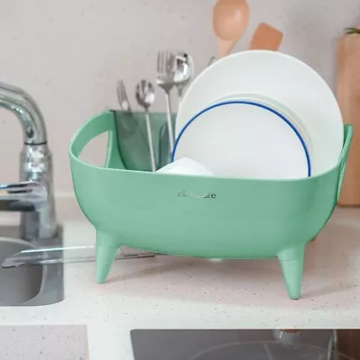 Nineware Compact Dish Drying Rack 14.6x13.8x6.3 (37x35x16cm) Made In Korea • $59.99