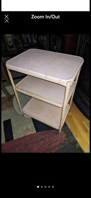 $71.99 • Buy Vintage Cosco Cart 3 Tiered Rolling Pink 
