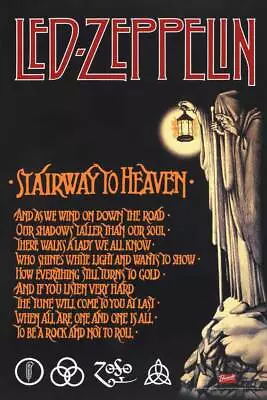 LED ZEPPELIN - STAIRWAY TO HEAVEN POSTER 24x36 - OFFICIAL AND LICENSED 55076 • $12.50