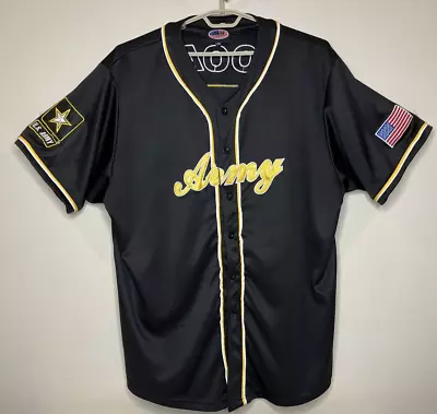 U.S. Army HOOAH Baseball Jersey Size 2XL Black And Gold Army Colors JWM • $23.95