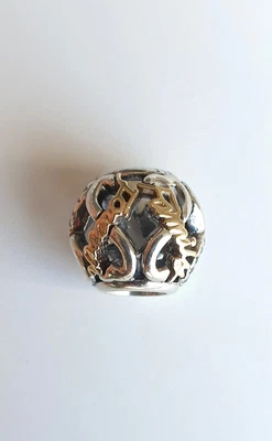 $70 • Buy Pandora Two Tone Silver & 14k Gold Family Forever Infinity CZ Charm 791525CZ