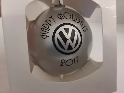 Volkswagen Silver Ball 2017  HAPPY HOLIDAYS  New In Box Christmas Ornament • $12.49