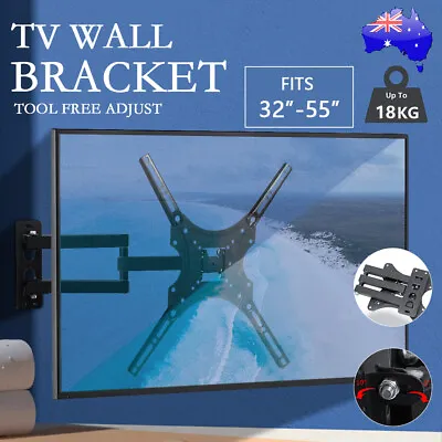$21.99 • Buy Full Motion TV Wall Mount Bracket Swivel Tilt 17 32 37 40 42 50 52 55 In LED LCD