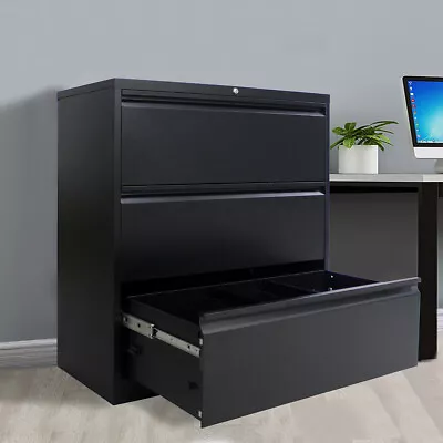 2/3/4 Drawers Metal File Cabinet Lateral Storage Cabinet W/ Lock School Office • $199.99