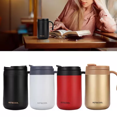 Stainless Steel Thermos Mug Tea Coffee Thermal Cup With Lid Insulated Odourless • $21.49