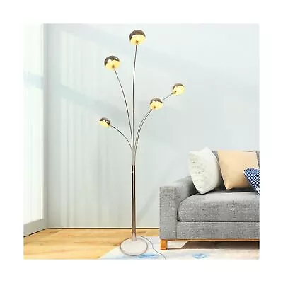 DLLT 5-Light Arc Floor Lamp 86.6  Chrome Floor Lamps For Living Room Multi-... • $306.11