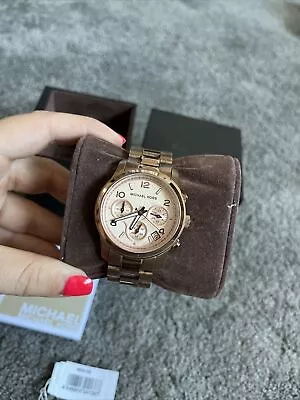 Michael Kors Rose Gold Bracelet Watch MK5128 • £35