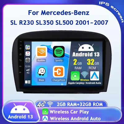 Android 12 For Mercedes-Benz SL-Class R230 Car Stereo Radio Car Play Navi 2G+32G • $156.39