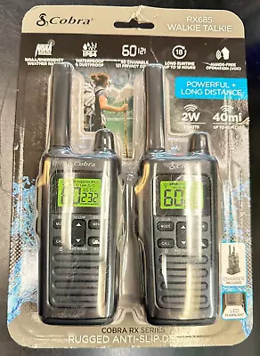 Cobra RX685 Rugged Waterproof & Dustproof W/ Up To 40-Mile Range Walkie Talkie • $58.75