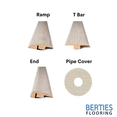 Flooring Accessories Door Trims Beige Washington Oak T Bar End Ramp Pipe Covers • £9.99