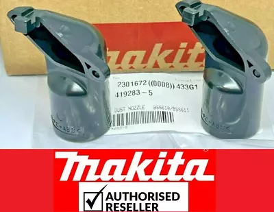 2 X GENUINE Makita Plastic Dust Nozzle Circular Saw BSS610 BSS611 DSS610 DSS611  • £11.86